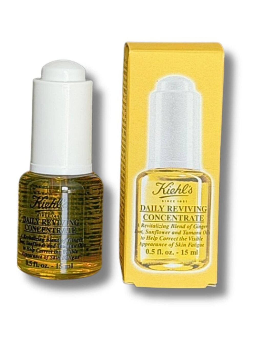 Kiehl’s Daily Reviving Concentrate Face Oil 0.5 oz / 15ml Boosts Radiance New